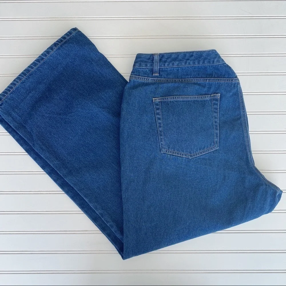 Avenue Blues Boot Cut Jeans Size 20 Average Blue High Rise 100% Cotton Denim - Picture 4 of 11